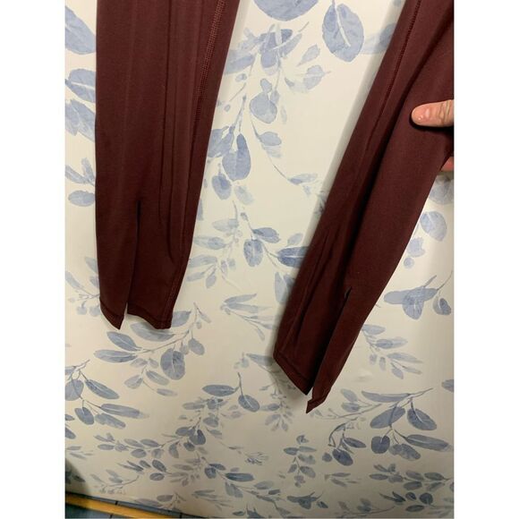 Athleta Aura Split Pant in Powervita Burgundy Size S - Picture 7 of 9